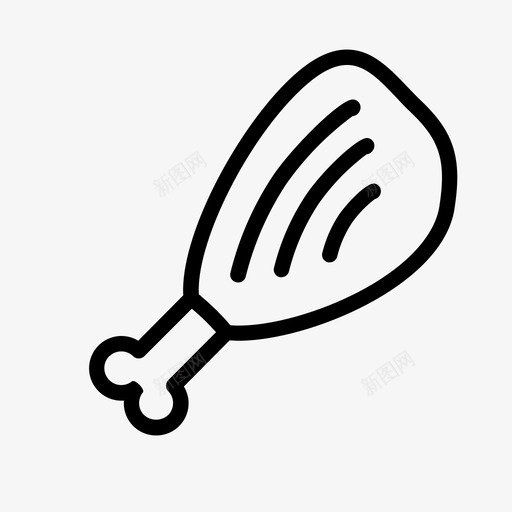 鸡肉晚餐鸡腿图标svg_新图网 https://ixintu.com 晚餐 炸鸡 食品饮料 食物 饲料 鸡肉 鸡腿