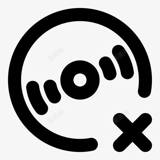 删除光盘取消cd图标svg_新图网 https://ixintu.com cd 删除 删除光盘 取消 声音音乐大纲粗体 弹出 错误