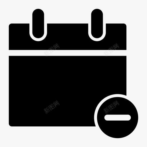 事件删除任务提醒计划器图标svg_新图网 https://ixintu.com 事件删除 任务提醒 减号 取消 挂历 月历 标记日历 计划器 议程 配置