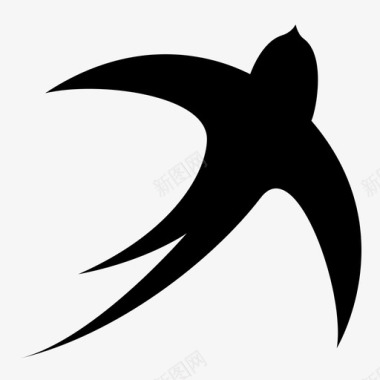 燕子小鸟苍蝇图标图标