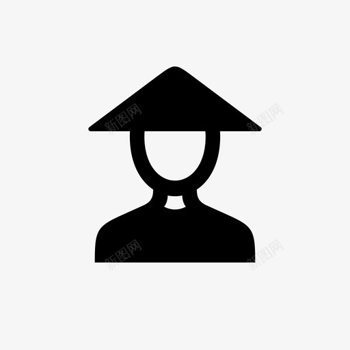 锥形帽人男图标svg_新图网 https://ixintu.com 人 男 锥形帽