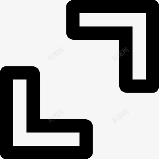 对角线箭头对角箭头方向图标svg_新图网 https://ixintu.com 对角箭头 对角线箭头 指针 方向 点 线条箭头