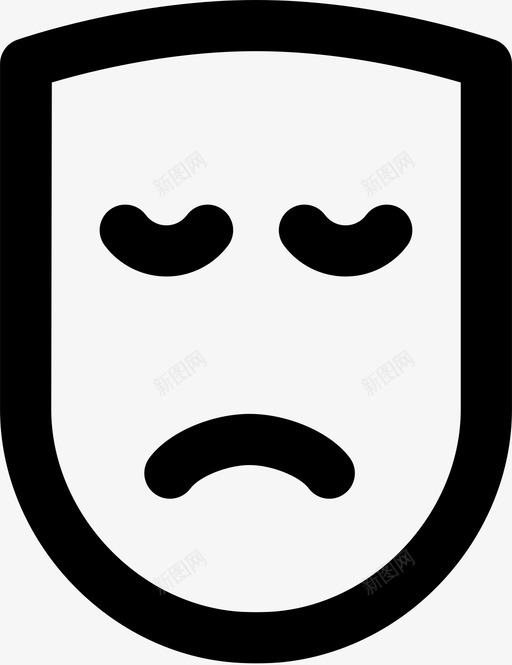 悲伤面具戏剧皱眉图标svg_新图网 https://ixintu.com 悲伤 悲伤面具 戏剧 每日 皱眉