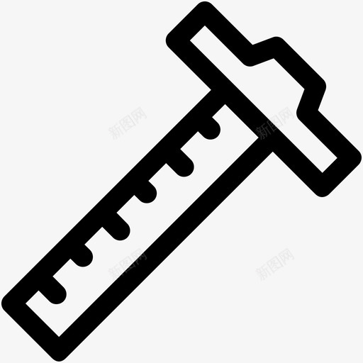 方尺木工工具十进制尺图标svg_新图网 https://ixintu.com 十进制尺 教育图标集 方尺 木工工具 测量工具