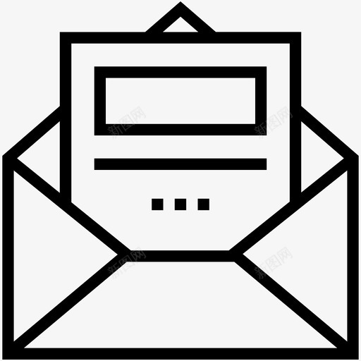 电子邮件1信封图标svg_新图网 https://ixintu.com 1 信件 信封 收件箱 现代业务线图标 电子邮件