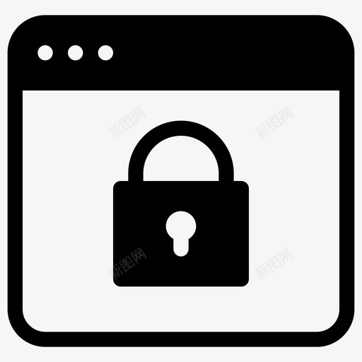 锁定页面密钥密码图标svg_新图网 https://ixintu.com windows和应用程序实心图标 保护 安全 密码 密钥 锁定页面