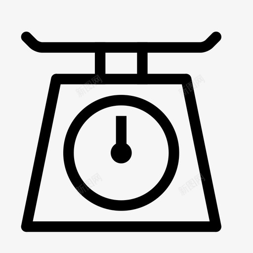 秤天平厨房图标svg_新图网 https://ixintu.com dottie 厨房 天平 测量 秤 称重