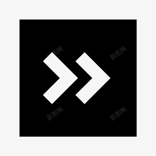 右V形继续向前图标svg_新图网 https://ixintu.com 下一个 右V形 向前 继续