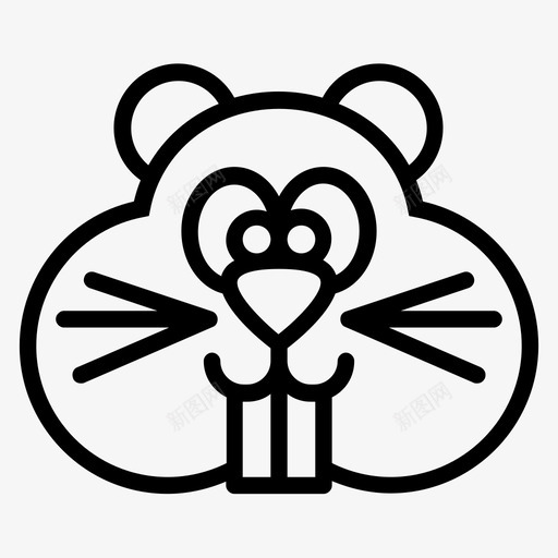 仓鼠动物宠物图标svg_新图网 https://ixintu.com 仓鼠 仓鼠卡通 动物 啮齿动物 宠物 牙齿 美味的仓鼠