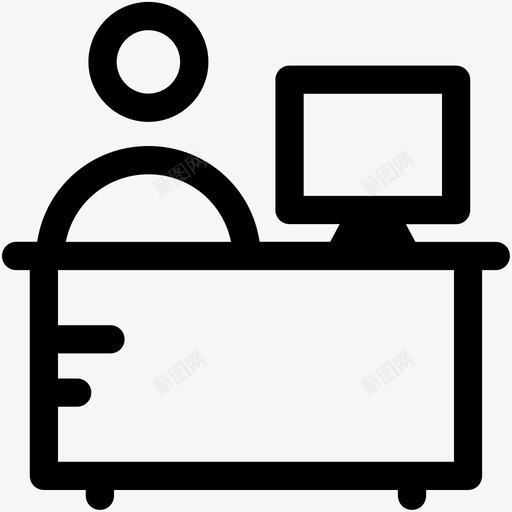 顾问前台咨询台图标svg_新图网 https://ixintu.com 前台 咨询台 商务可爱图标 顾问