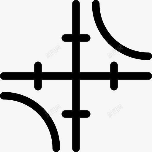 双曲线轴教育图标svg_新图网 https://ixintu.com 双曲线 学校 教育 数学 轴