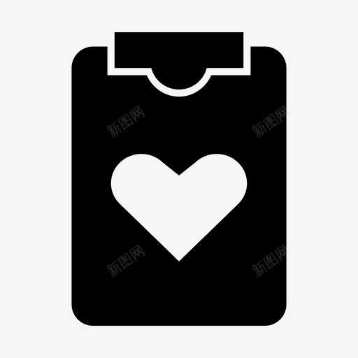 剪贴板收藏夹心形信息图标svg_新图网 https://ixintu.com 信息 剪贴板收藏夹 办公文具 心形 知识 计划