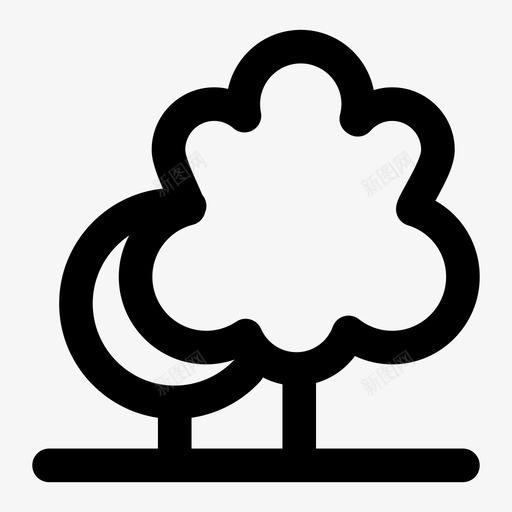 乔木落叶森林图标svg_新图网 https://ixintu.com 乔木 公园 木材 树木 森林 植物 灌木 自然 落叶