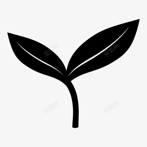 发芽环保可再生能源图标svg_新图网 https://ixintu.com 发芽 可再生能源 可持续发展 环保