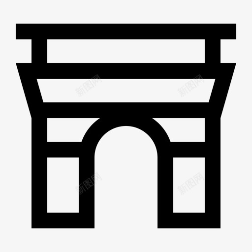 凯旋门法国兰德马克图标svg_新图网 https://ixintu.com 兰德马克 凯旋门 巴黎 法国