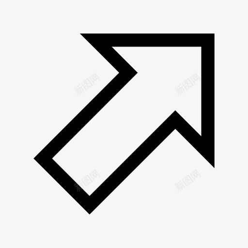 右上方向导航图标svg_新图网 https://ixintu.com 右上 右上角 导航 方向
