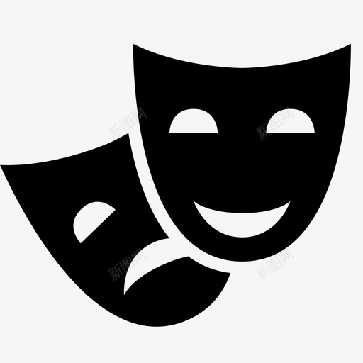 戏剧表演脸图标svg_新图网 https://ixintu.com 戏剧 脸 表演 运动和娱乐雕文 面具