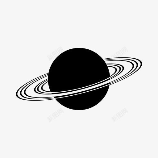 环状行星天文学土星图标svg_新图网 https://ixintu.com 土星 天文学 环状行星