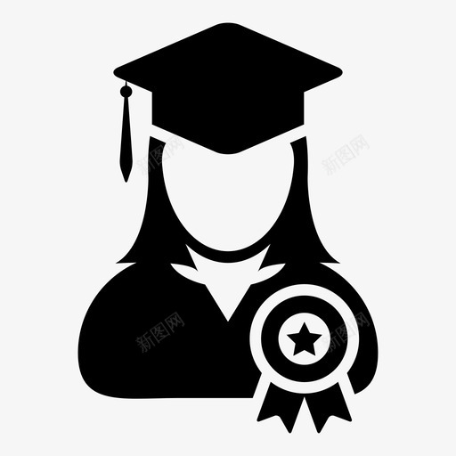 毕业徽章学院图标svg_新图网 https://ixintu.com 大学 学位 学校 学生 学生偶像 学院 徽章 毕业