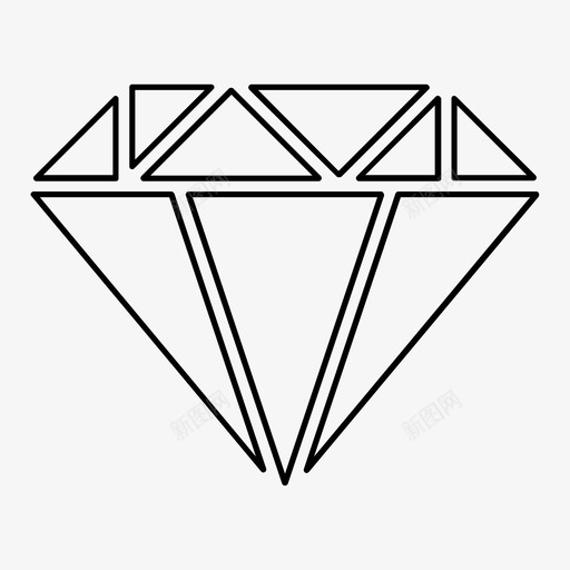 钻石辉煌宝石图标svg_新图网 https://ixintu.com 奢侈品 宝石 珠宝 石头 辉煌 钻石 钻石灿烂的石头