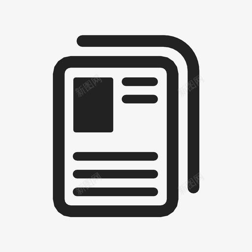 便笺业务消息图标svg_新图网 https://ixintu.com 业务 便笺 消息 纸 页
