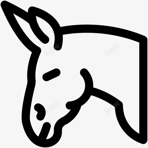 驴子动物家庭图标svg_新图网 https://ixintu.com 冈加皮 动物 动物和鸟类可爱的图标 家庭 雌性 马 驴子 骡子