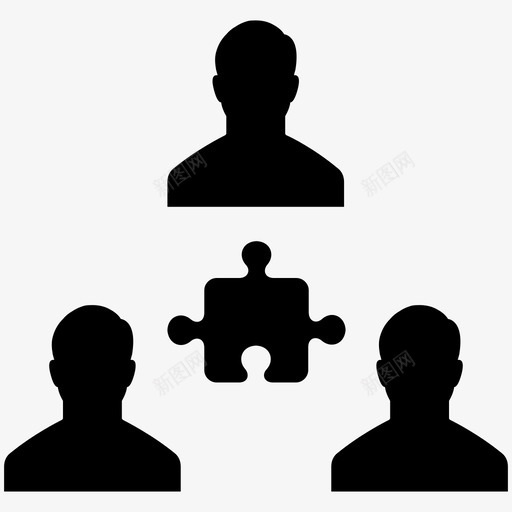 问题解决小组整合图标svg_新图网 https://ixintu.com 小组 小组第一卷 拼图 整合 问题解决