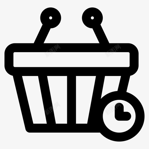 购物车等待电子商务市场图标svg_新图网 https://ixintu.com 在线商店 在线购买 在线购物车 市场 电子商务 购物车等待