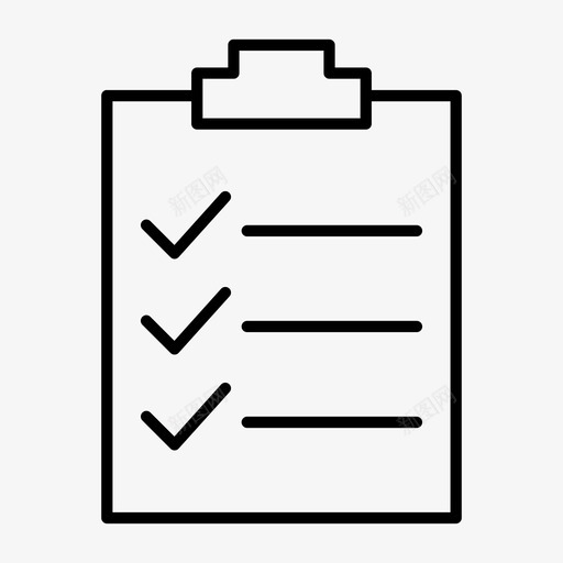 表格检查表剪贴板图标svg_新图网 https://ixintu.com 剪贴板 办公灯 文件 检查表 纸张 表格