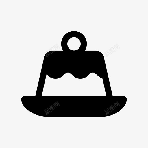 布丁蛋糕甜点图标svg_新图网 https://ixintu.com 布丁 甜点 蛋糕 食物 食物和厨房填充图标集