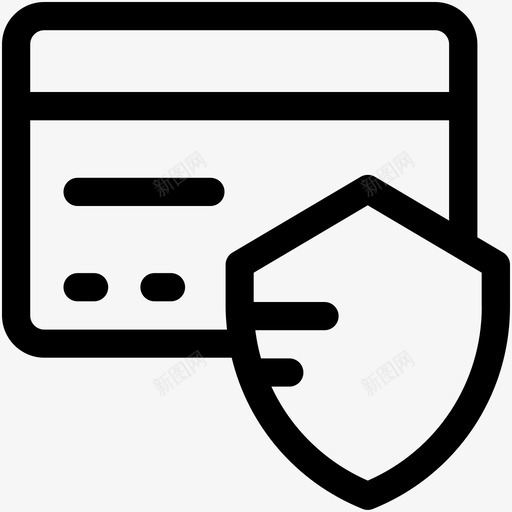 卡安全atm卡银行图标svg_新图网 https://ixintu.com atm卡 卡安全 安全交易 犯罪和安全可爱的图标 盾牌 银行