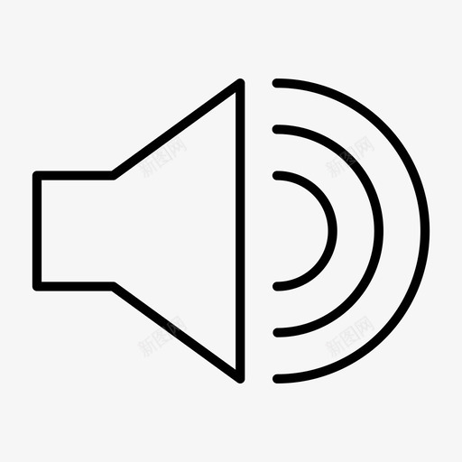 增大音量音频歌曲图标svg_新图网 https://ixintu.com 基本 增大音量 声音 扬声器 歌曲 音频