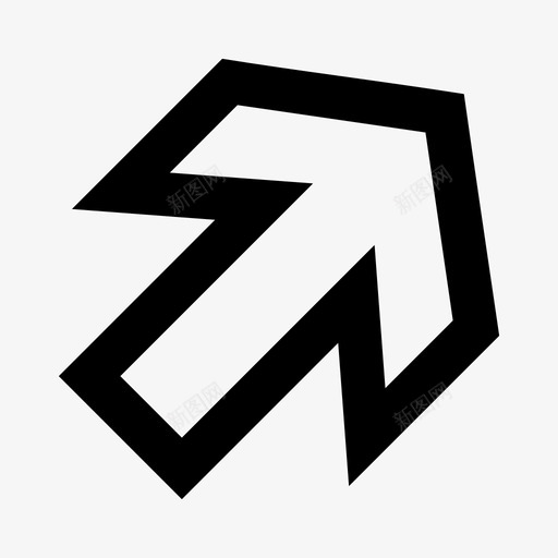 右上方向导航图标svg_新图网 https://ixintu.com 右上 导航 方向