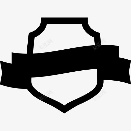 用横幅形状奖品授予象征性的盾牌图标svg_新图网 https://ixintu.com 奖品授予象征性的盾牌 形状 用横幅