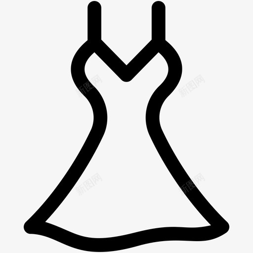 女装鸡尾酒礼服晚礼服图标svg_新图网 https://ixintu.com 女装 时尚和服装可爱的图标 晚礼服 派对礼服 鸡尾酒礼服