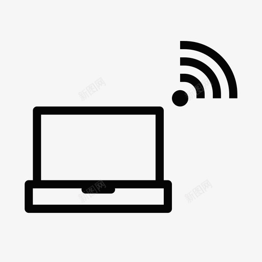 网络设备笔记本电脑图标svg_新图网 https://ixintu.com wifi 无线 笔记本电脑 网络 网络和共享 设备