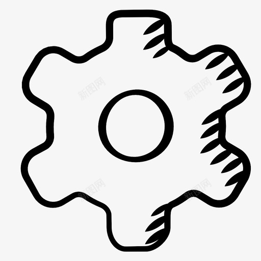 齿轮结构开发图标svg_新图网 https://ixintu.com 开发 机械 结构 设置 零件 齿轮