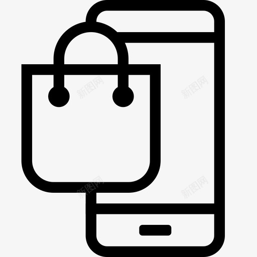 移动购物包在线图标svg_新图网 https://ixintu.com dottie 包 在线 电话 移动购物