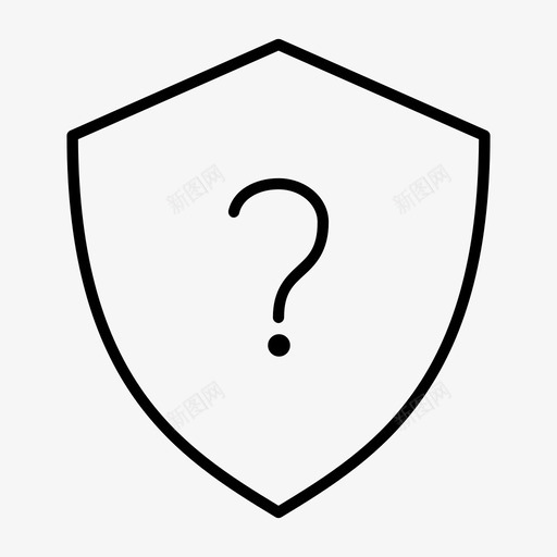 未知防护防病毒安全徽章图标svg_新图网 https://ixintu.com 不支持 安全徽章 安全标志 未知防护 警告 防病毒