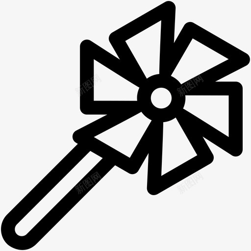 彩色风扇风车螺旋桨图标svg_新图网 https://ixintu.com 婴儿和儿童 彩色风扇 旋转 螺旋桨 风车