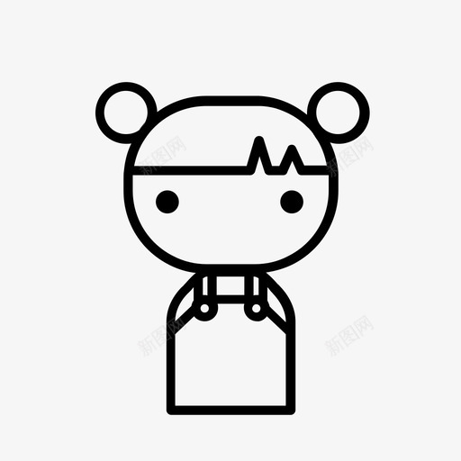 女孩孩子女儿图标svg_新图网 https://ixintu.com 女儿 女孩 妹妹 孩子 家人
