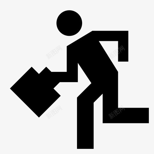 商人跑包跑图标svg_新图网 https://ixintu.com 人类象形文字 冲 包 商人跑 跑