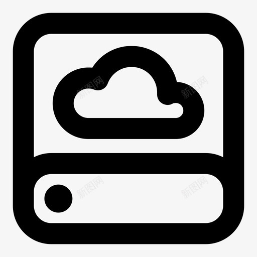 数据云驱动器硬盘图标svg_新图网 https://ixintu.com 存储 数据云 文件 文件粗体轮廓 硬盘 驱动器