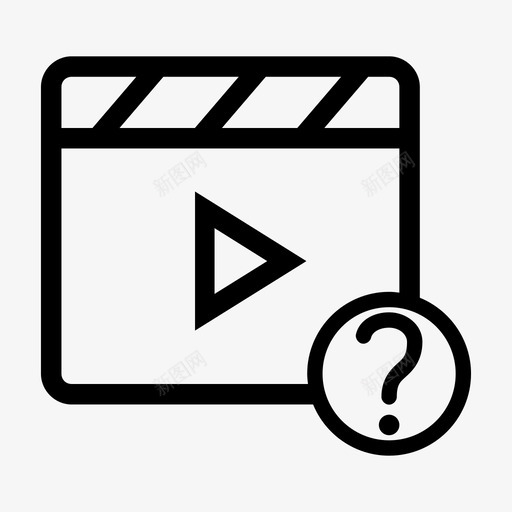 未知电影摄像机胶卷图标svg_新图网 https://ixintu.com 媒体播放器 录像机 摄像机 未知电影 胶卷 视频播放器