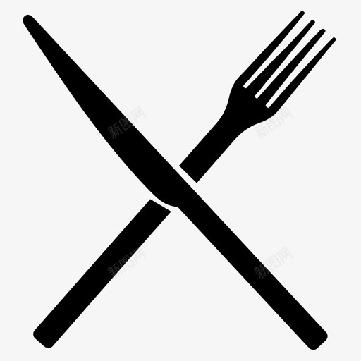 银器餐具餐食图标svg_新图网 https://ixintu.com 刀 叉子 银器 餐具 餐食