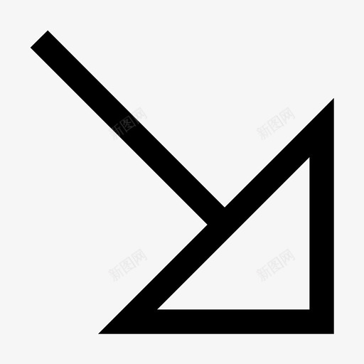 右下导向指针图标svg_新图网 https://ixintu.com 右下 导向 指针 标志