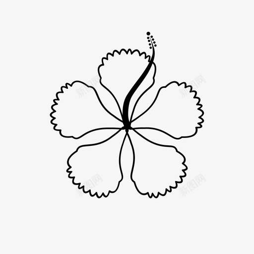 芙蓉花甘尼沙图标svg_新图网 https://ixintu.com 印度 印度花 甘尼沙 芙蓉 花 花瓣