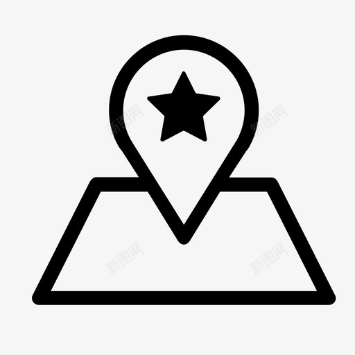 地图图钉收藏夹图钉标记图标svg_新图网 https://ixintu.com 地图图钉 地图图钉地图标记 收藏夹图钉 星形图钉 标记