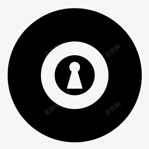 门把手钥匙钥匙孔图标svg_新图网 https://ixintu.com 安全 钥匙 钥匙孔 锁 门把手