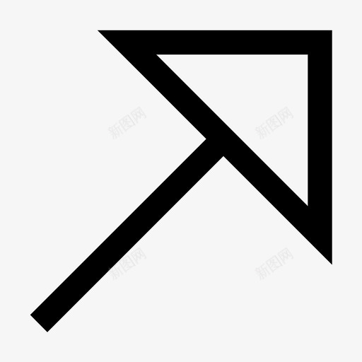 右上导向指针图标svg_新图网 https://ixintu.com 右上 右上角 导向 指针 标志
